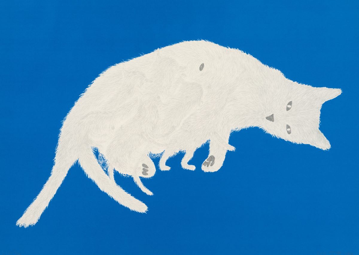 Kiki Smith, Litter, 1999, Lithographie mit Vergoldung auf Arches Cover White-Papier, 551 x 764 mm, Staatliche Graphische Sammlung München, Schenkung der Künstlerin © Kiki Smith, courtesy Pace Gallery