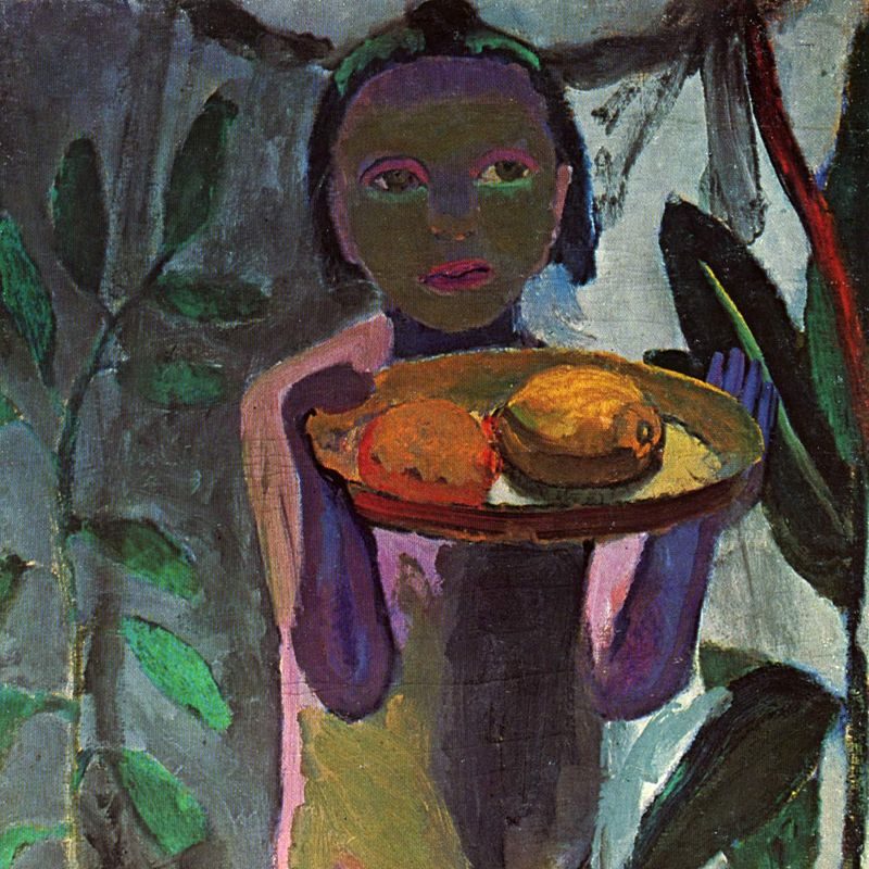 Paula Modersohn-Becker, Kinderakt mit Goldfischglas, 1906-1907, Leinwand, 105,5 x 54,5 cm, Schenkung von Sofie und Emanuel Fohn