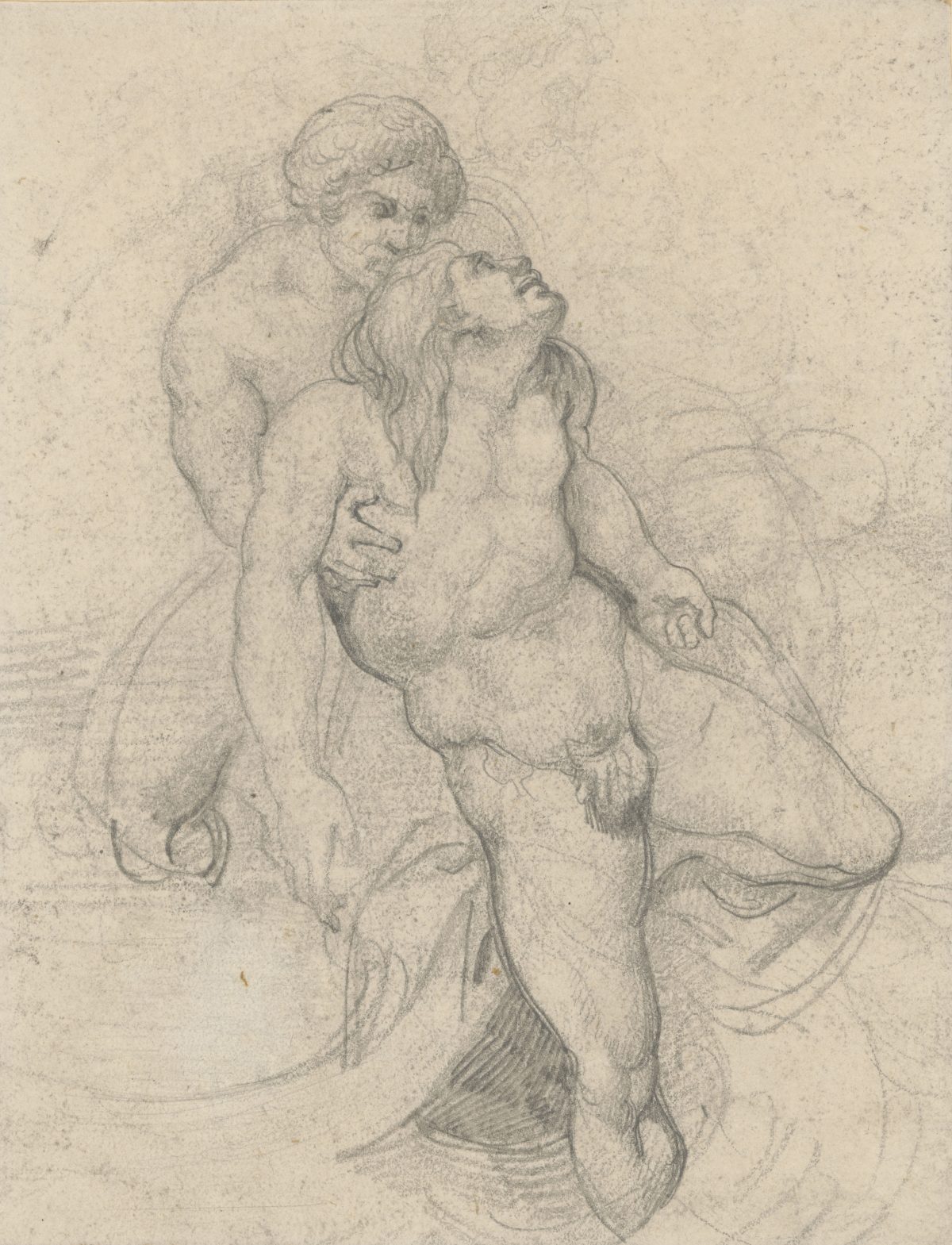 Théodore Géricault, Studie zu „Das Floß der Medusa“, 1818, Bleistift, 231 x 179 mm Blattmaß © Staatliche Graphische Sammlung München