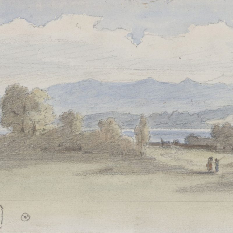 Franz von Pocci, Ammerland, 1871 Bleistift, Aquarell, 92 x 164 mm Staatliche Graphische Sammlung München © Staatliche Graphische Sammlung München