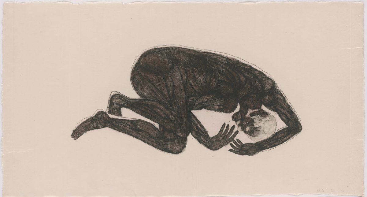 Kiki Smith, Sueño, 1992, Radierung auf Aquatinta auf handgeschöpftem Echizen-Kouzo-Kizuki-Papier, 1057 x 1940 mm © Kiki Smith, courtesy Pace Gallery