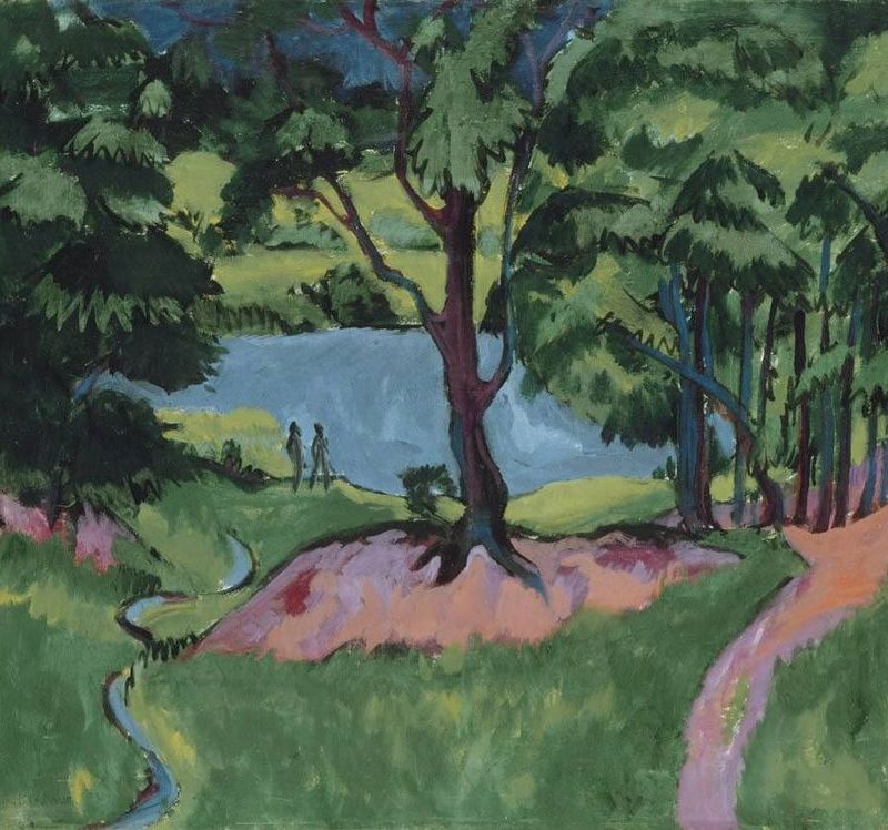 Ernst Ludwig Kirchner, Böhmischer Waldsee, 1911, Leinwand, 81 x 90,6 cm 