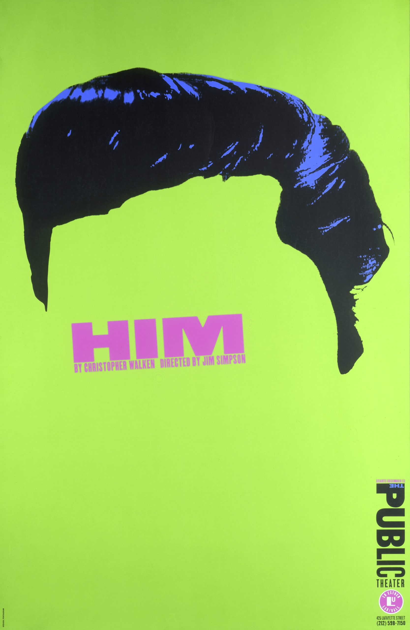 Paula Scher, Him, Plakat 1994. © Paula Scher