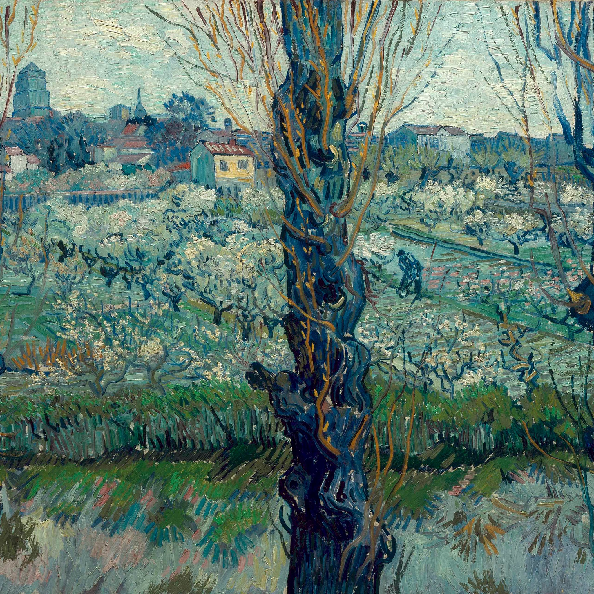 🌷 Frühlingserwachen Das im Frühling 1889 entstandene Gemälde „Blick auf Arles“ von Vincent van Gogh,…