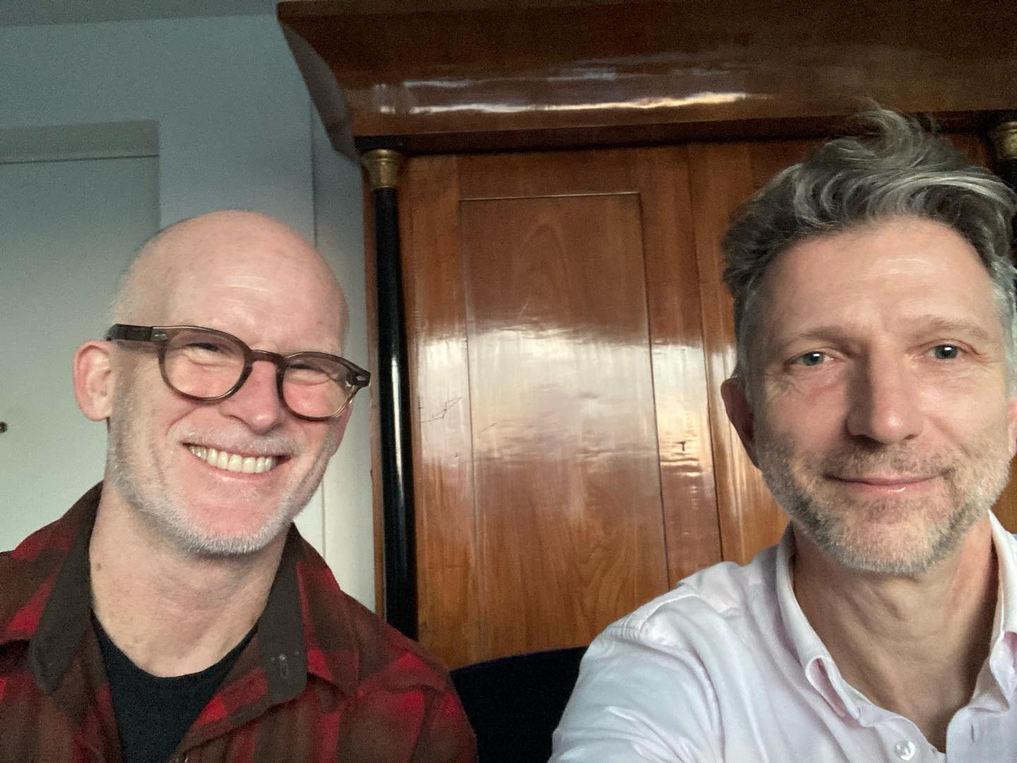 Meeting in Berlin. Matthew Barney and Dr. Michael Hering preparing the show #secondary. @pinakothekdermoderne @galeriemaxhetzler…